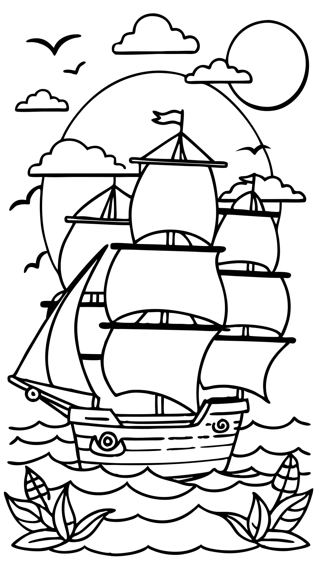 ship coloring page